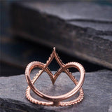 Rose Gold V-shaped Simple Women's Ring