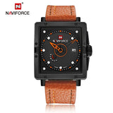 NAVIFORCE Men's Top Brand Luxury Casual Quartz Leather Sports Clock Gift Men's Watch