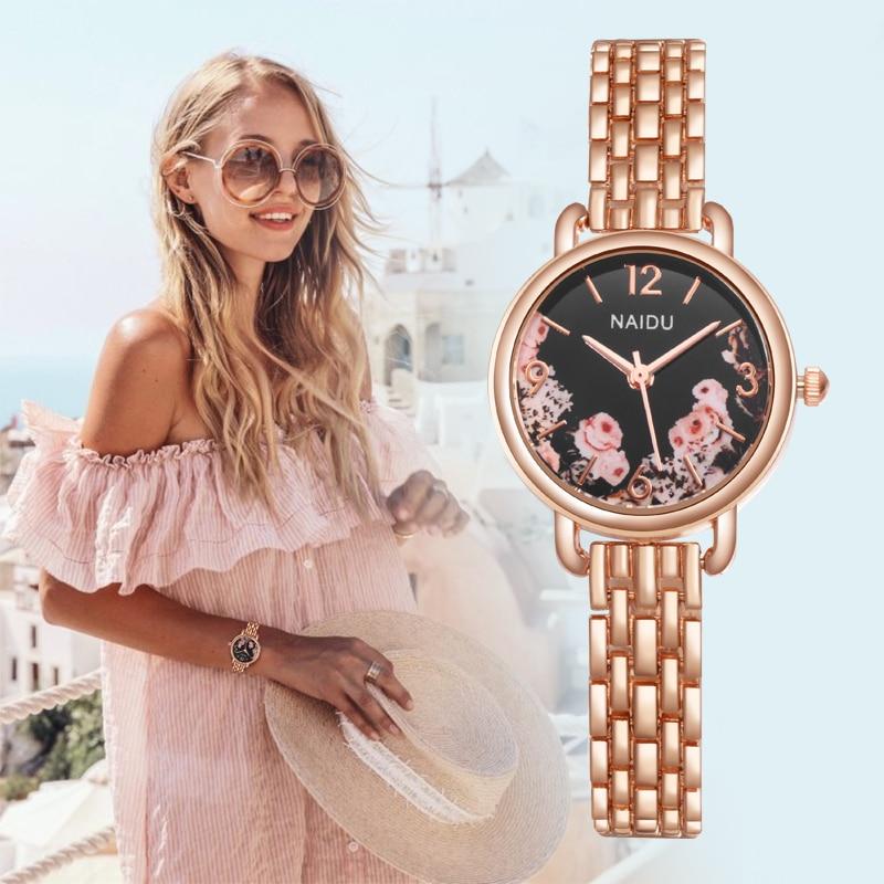 Fashion watch ladies luxury stainless steel quartz ladies watch