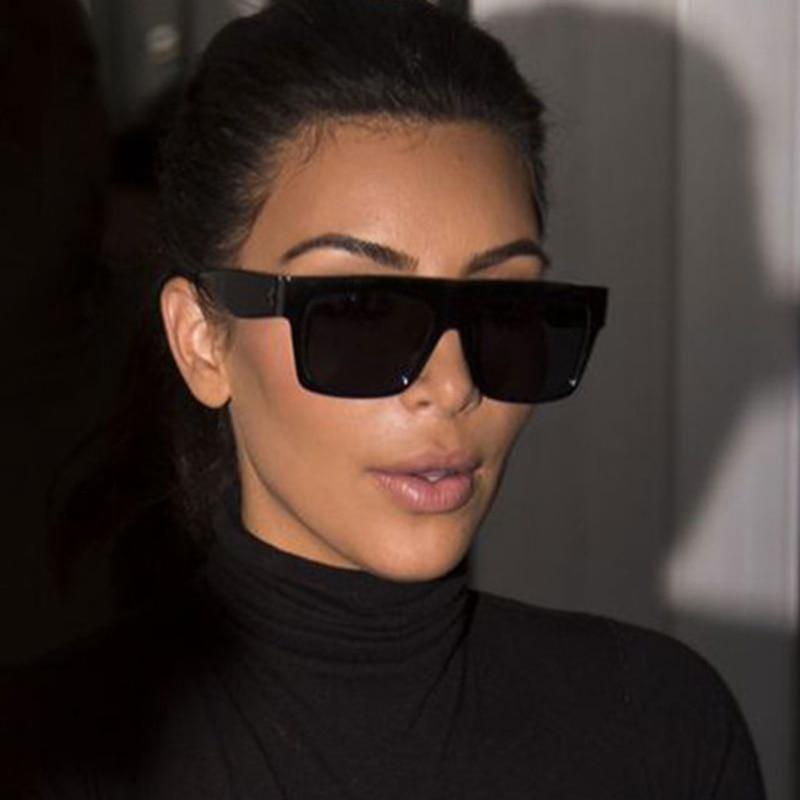 Rivet glasses flat top black sunglasses female