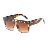 Rivet glasses flat top black sunglasses female