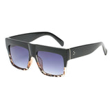 Rivet glasses flat top black sunglasses female