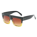 Rivet glasses flat top black sunglasses female