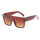 Rivet glasses flat top black sunglasses female