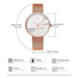 Luxury steel quartz ladies watch