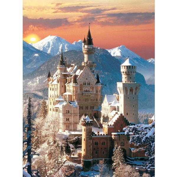 F&S Diamond Painting Store Snowy Mountain Castle Sunset