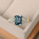 Luxury Square Drill Ring Alloy with White Gold Plated Cubic Zircon inlay